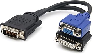suckoo DMS 59pin to 2 Port Dvi Vga Cable Computer Host Graphics Card External Monitor TV Projector Adapter Converter Splitter 25cm