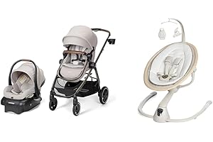 Maxi Cosi Zelia Luxe Travel System and Cassia Swing in New Hope Tan