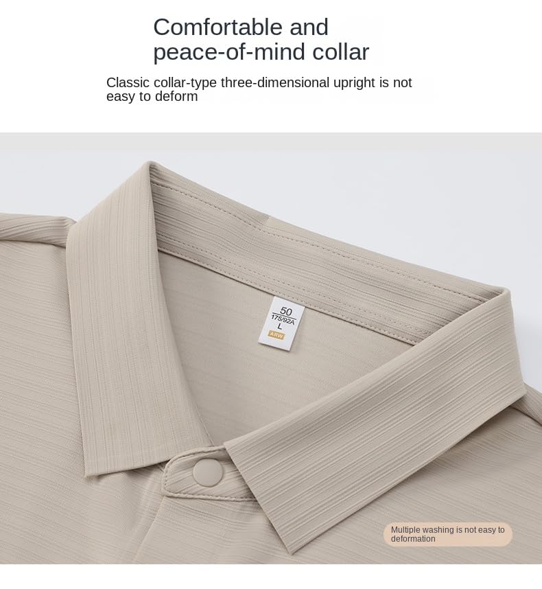 TIIADKK Men's Cooling Summer Polo Shirt New Comfortable High-Stretch Lightweight Breathable Classic Polo Shirt3