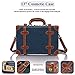 COTRUNKAGE Travel Vintage Luggage Set 3 Piece Retro Carry On Suitcase with Spinner Wheels, Combination Locks, Navy Blue