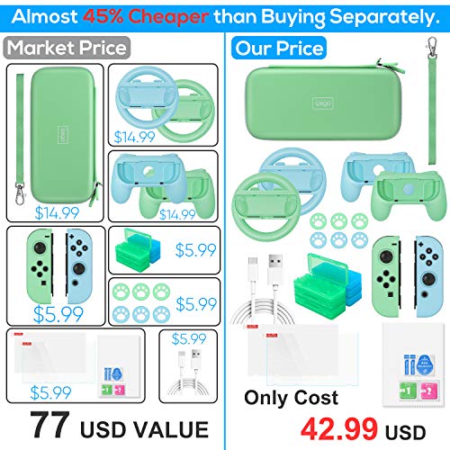 image for FASTSNAIL Switch Accessories Bundle Upgraded Essential Pack for Ninten