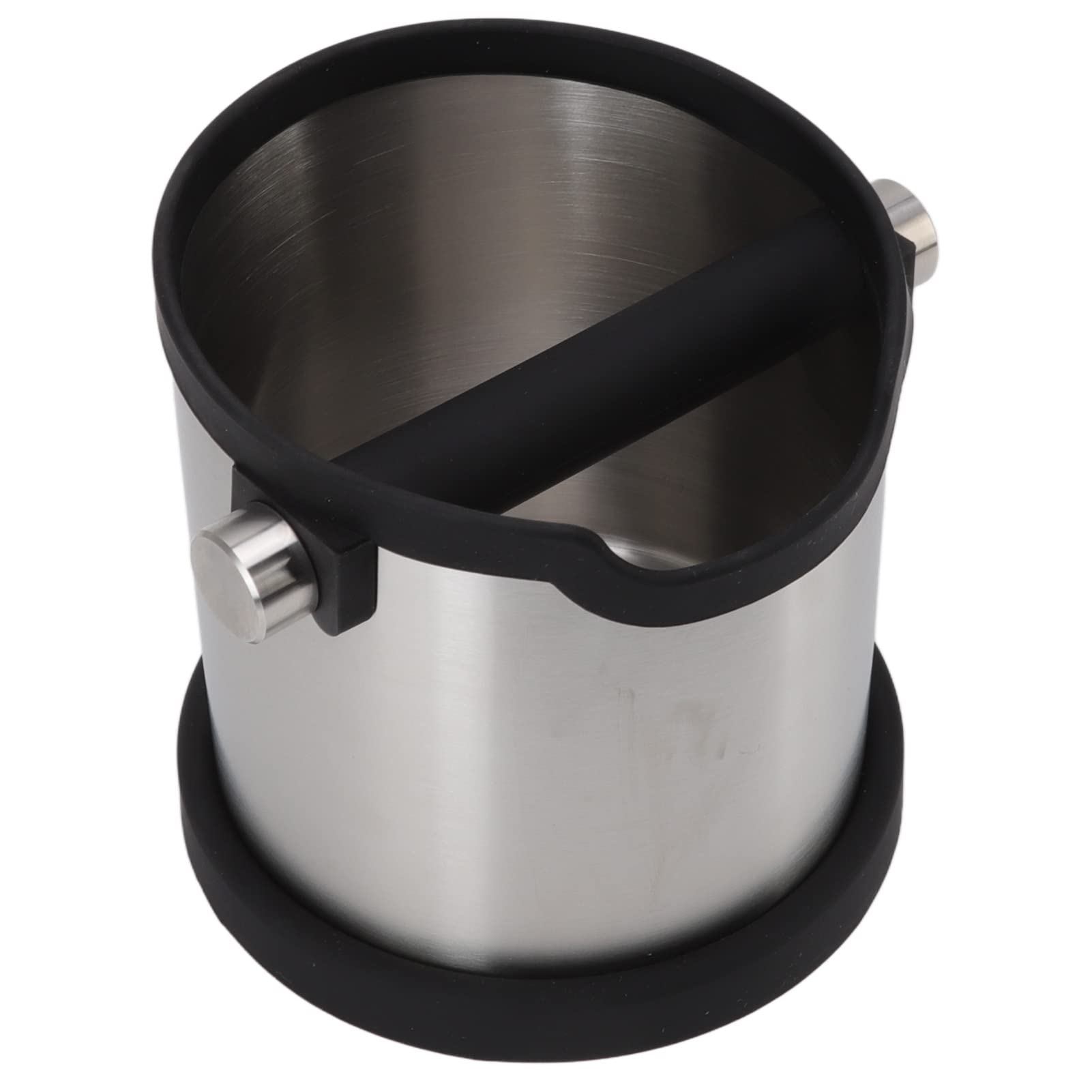 SUNGOOYUE Caja de café de Acero Inoxidable de Primera Calidad, Contenedor de Posos de Gran Capacidad, 16,5 Cm X 15 Cm, Fácil de Limpiar para Cafeterías, Bares, Cocinas Familiares y Baristas Domésticos
