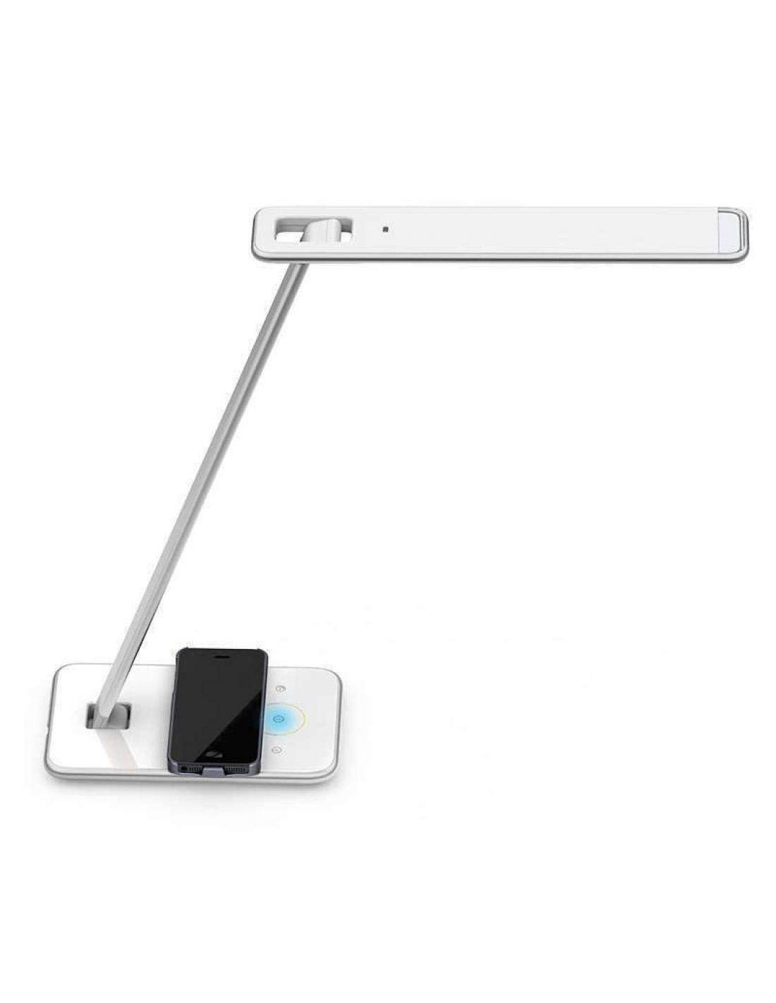 ledbox Flexo Led HOLMEN Multifunción con cargador inalámbrico IQ, Blanco dual, regulable