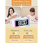 Cadmos Loud RGB Alarm Clock with USB