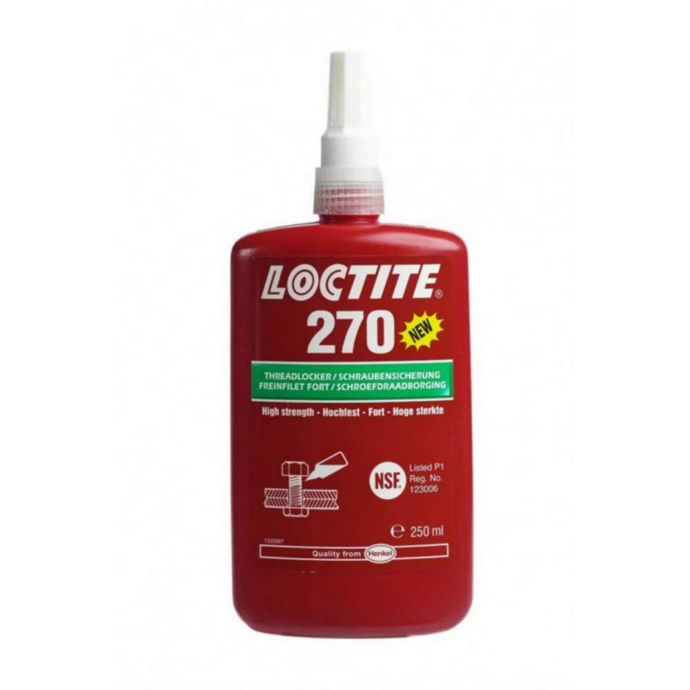 Loctite 270 de 250 ml de alta resistencia. Bloqueo permanente.