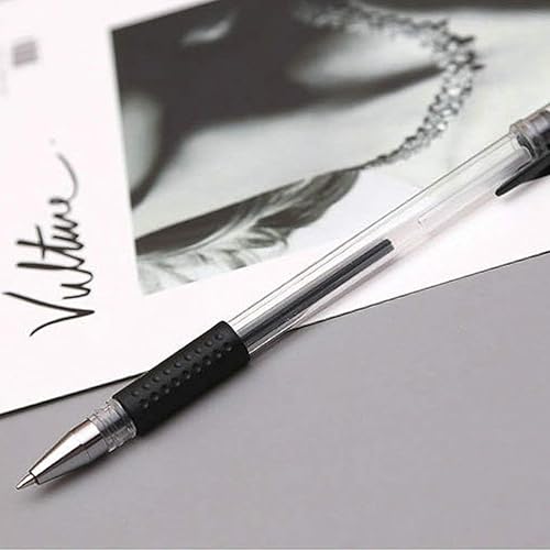 Miniatura 4 de Bolígrafos de gel negros de tinta de gel, bolígrafos de punta fina, bolígrafos de bola rodante, bolígrafos de escritura suave para suministros de