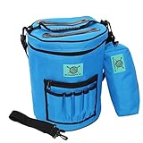 Premium Knitting Bag, Yarn Totes Organizer - Lightweight and Portable,Versatile w/Divider and Extra Pockets - Storage and Organization of Crochet, Hooks - Comfy w/Accesory Case by Stitchcrafts Co.