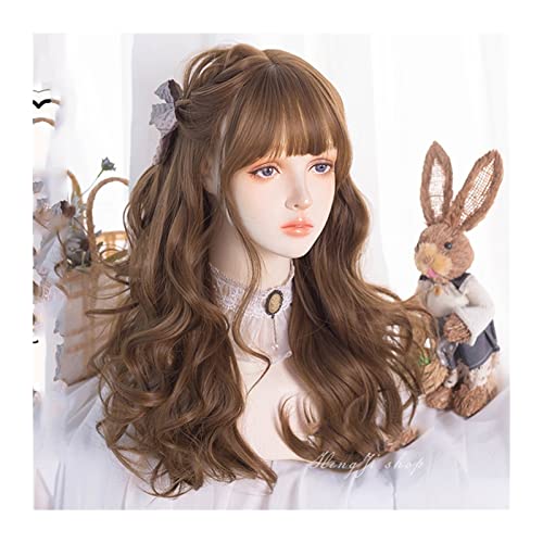 Perruque brune longue effet naturel pour corriger un manque de volume ou changer de tête