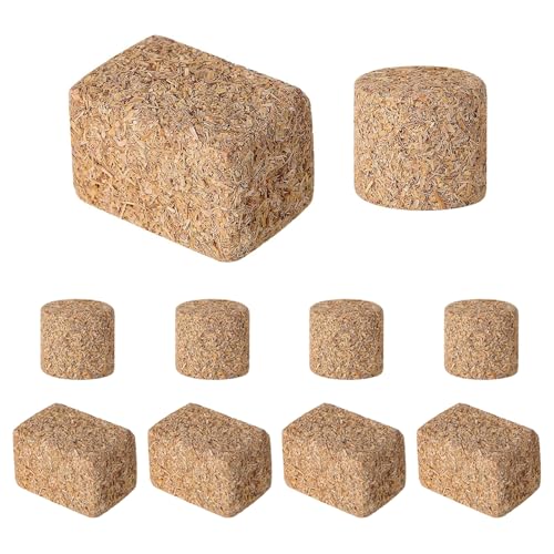 8 Stücke Strohballen Mini Heuballen Futterset Spielzeug Miniatur...