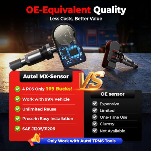 Image of Autel TPMS Sensors, MX-Sensor 315+433MHz, Universal Tire Pressure Sensor