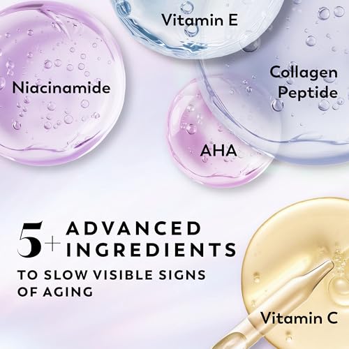 Olay Super Serum Hand & Body Lotion for Dry Skin, 24hr Long Lasting Hydration, 5+ Ingredient Serum Complex for Bright Even Firm Luminous Skin, Sweet Vanilla & Soft Wood Scent, 18.5 fl oz