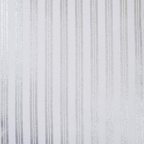 Image of ODE & CLEO with Front Vertical Foil Printed Stripe Cushion Covers with Zip Closure 18 inch x 18 inch (Pack of 3)