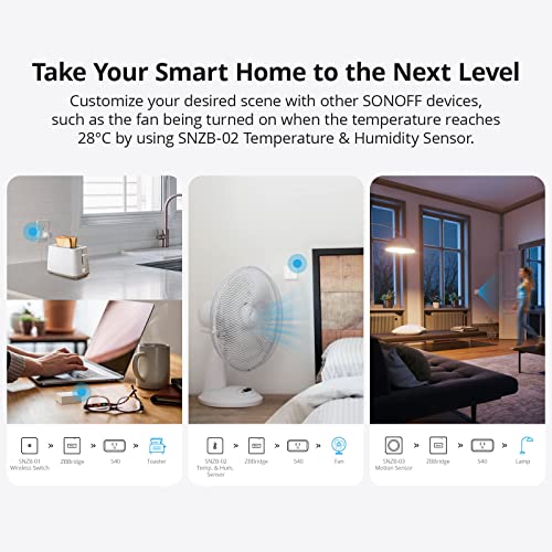 Image of SONOFF Zigbee Smart Plug with ETL Certified, S40 Lite 15A Outlet, Zigbee Repeater, Works with SmartThings and Amazon Echo Plus, Hub Needed for Amazon Alexa