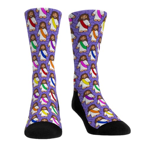 Rock 'Em Super Premium Viral Internet Socks (US, Alpha, Small, Medium, Regular, Regular, Little Jesus Tiny Figurine Socks)