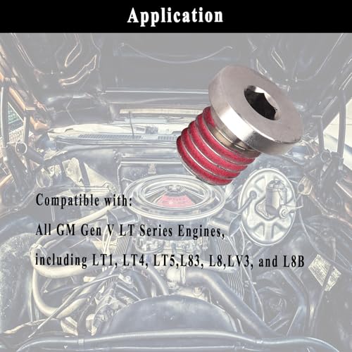 Tapón para bomba de vacío para motor, 2 unidades, compatible con L83 5.3 y L86 6.2 Gen 5, reemplaza los números OEM 11546665 y 11602943, marca YCQDDA, modelo EVPP003 miniatura 5