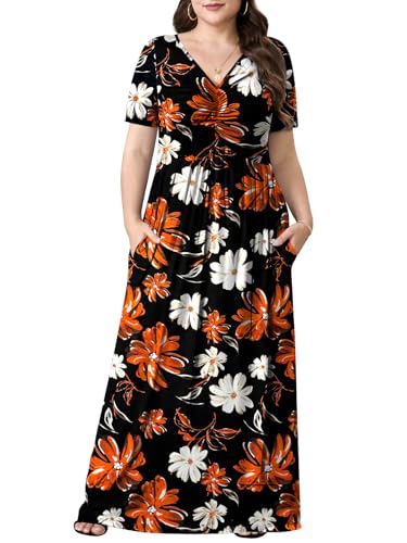 Image of PEVRL Plus Size Summer Maxi Dress for Curvy Women with Pockets 1X-5X