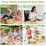 BOYUNSHI Bento Lunch Box, Stainless Steel Lunch Box 3 Compartments Bento Box for Kids Adults, Leak-Proof Bento Box for School, Office & Outdoor, Dishwasher Safe, BPA-Free, 27oz - Image 7