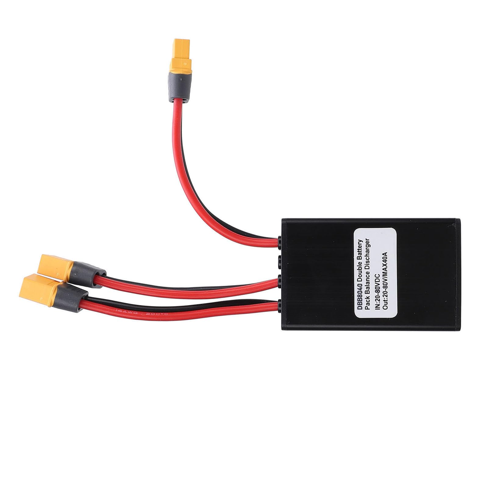Acouto Convertidor de Descarga de Batería Doble DC20-80V Interfaz XT60 Adaptador de Módulo Paralelo de Batería para Motor de 250-3000W Corriente Duradera Simultánea Lata de Descarga Aplicable La (40A)