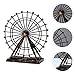 Garneck Desk Decor Home Decoration Metal Ferris Wheel 3D Metal Model Retro Ferris Wheel Model Sculptures Wrought Iron Ornaments Home Decor Souvenir Rose Gold Desk Decor Vintage Decor