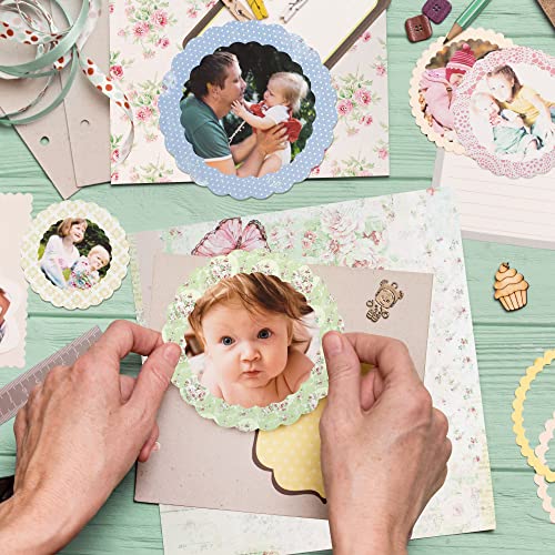 Vondyu Spring Decorative Craft Paper 24 Sheets Rose Floral Scrapbook Pack 6X6-Inch Retro Pink Flower Pattern Journaling Collection Folded Flat For Photo Album Decor, Aesthetic Room (R2305) #TOP5