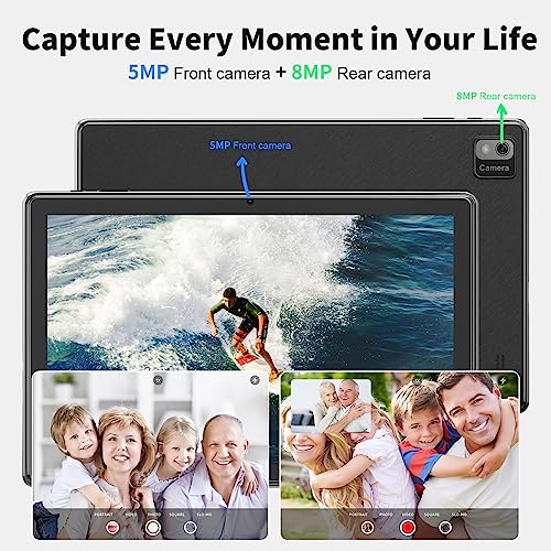 SGIN Tablet 10 Zoll 8GB RAM 128GB ROM, Android 12 Tablet 800 x 1280 IPS, 5MP + 8MP Kamera, Bluetooth 5.0, GPS, 6000mAh (TF 256 GB erweiterbar) – Bild 7