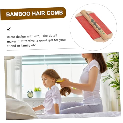 Peine de madera doble cara para cabello IMIKEYA miniatura 3