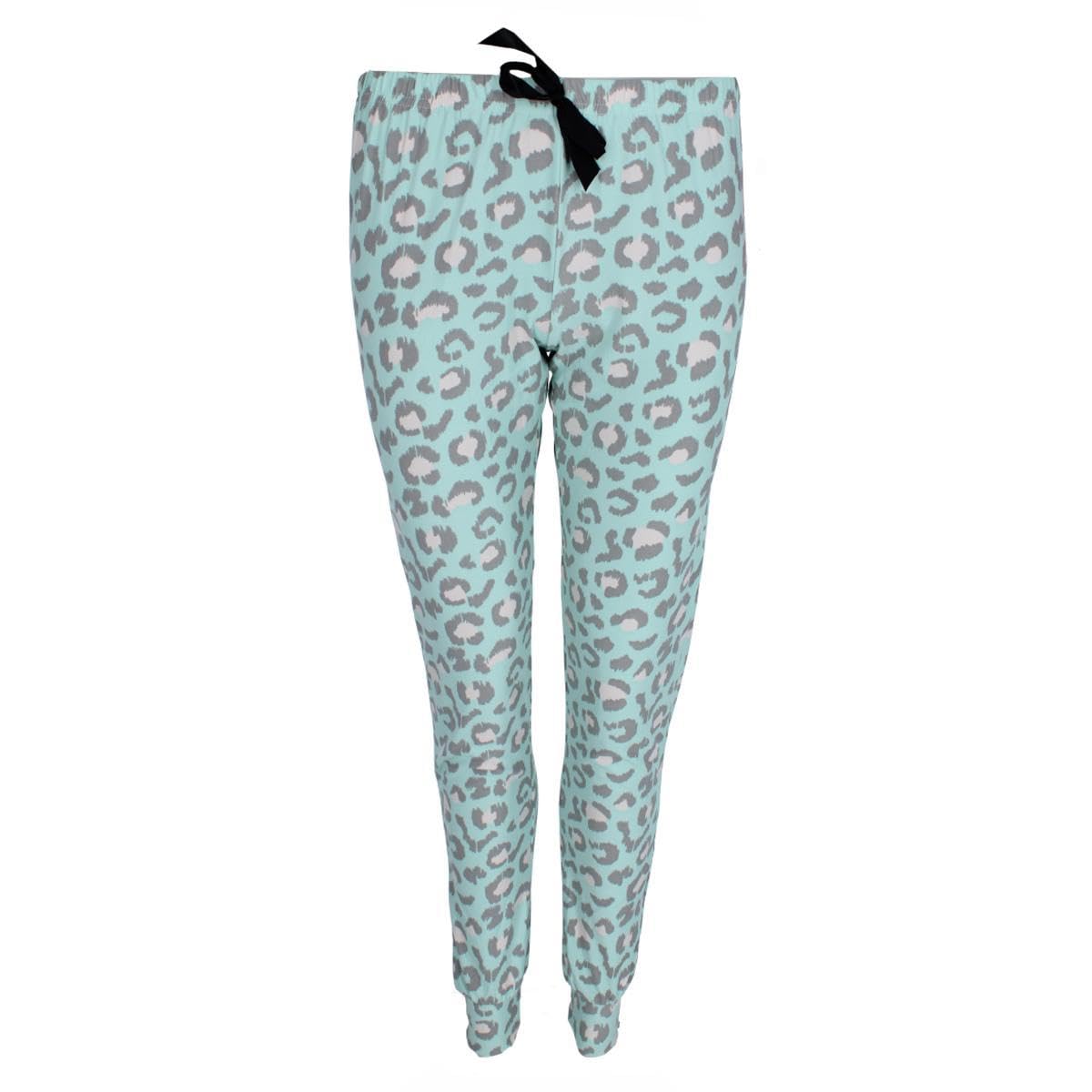 Womens Leopard Jogger Lounge Pants