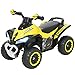 HOMCOM Quad Correpasillo Cuatrimoto para Niños Mayores de 18 Meses con Función de Luces y Música Diseño Novedoso Soporta hasta 20 kg 67,5x38x44 cm Amarillo