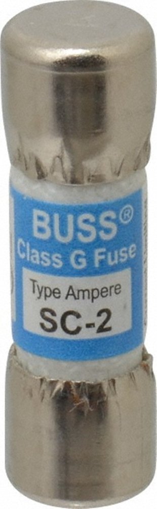BUSSMANN SC-2 (BP/SC-2, SC2, SC-2BC) 2 Amp (2A) Time-Delay Class G Melamine Tube, 600V UL Listed, Fast Shipping!!