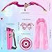 VGOFUN Kids Bow and Arrow Set: LED Light Up Archery Toy with Princess Cape and Headband, 10 Suction Cup Arrows, Outdoor Toys Gifts for 3-8 Year Old Girls (Archery Set with Butterfly Mask)