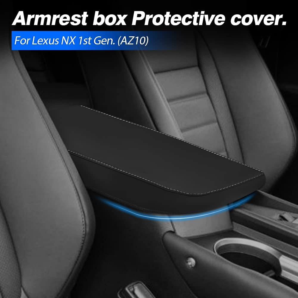 Autorder Center Console Cover for 2015-2020 2021 Lexus NX NX300h/NX300/NX200t Accessories Armrest Cover Anti-Scratch Middle Console Pad Leather Armrest Protector image 3