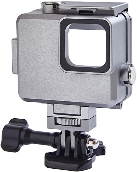 FEICHAO 60/80m Deep Diving Housing Case Camera Underwater Cage Protective Frame Compatible with Hero 11 Mini Action Camera (80m Aluminum Alloy)