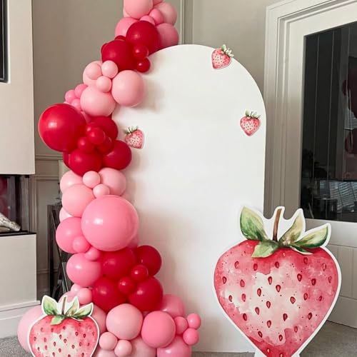 Image of YMSZ Red and Pink Balloons Arch Kit, Valentines Balloons Arch,134pcs Pink and Red Balloon for Birthday, Valentines, Anniversary Party Decorations