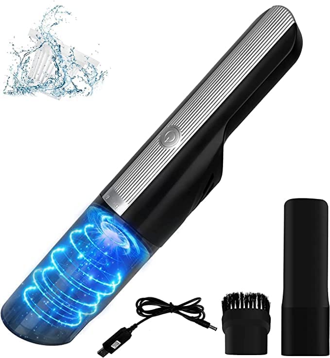 TDOO Cordless Handheld Vacuum Cleaner,12000Pa Powerful Compact Lightweight Rechargeable Mini Hand Vacuum Cleaner 4000 mAh Lithium Battery Home, Car, Dust Cleaning and Pet Hair (Grey-A)