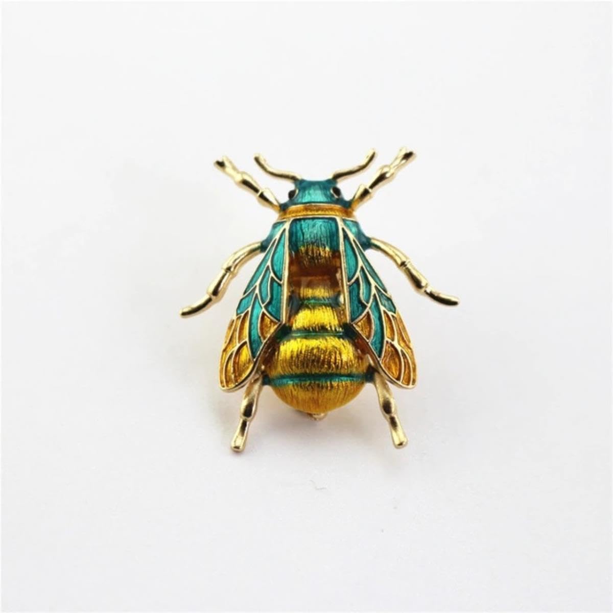 Yahoya Women's Blue Enamel Bumblebee Brooches Elegant Alloy Bee Insect Brooch Brooches Banquet Pins Accessories For Pin