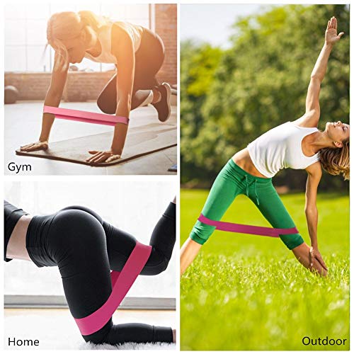 Resistance Bands for Legs and Glutes, Exercise Resistance Loop Bands for Home Gym Fitness, Workout, Yoga, Pilates, Strength Training, Booty Bands with Exercise Guide & Carry Bag (Set of 5) - Image 7