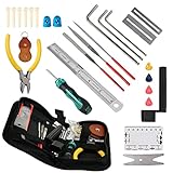 28PCS Professional Guitar Repair and Maintenance Tool Kit With Wire Plier, String Organizer,...