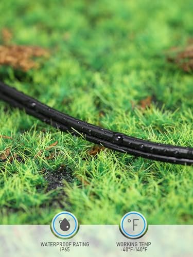Image of LEONLITE 100ft 16 /2 Low Voltage Landscape Lighting Wire, UL Listed, IP65 Waterproof, Low Voltage Cable for Garden Pathway, -40℉-140℉ Working Temp, Black (Pack of 2)