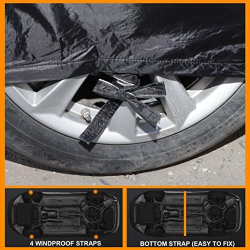 Image of Car Cover Compatible with Mercedes-Benz C-Class 1994-2026 Sedan Coupe Cabriolet /CLK CLA CLE Coupe Cabriolet, Waterproof Covers with Cotton Lining, All Weather Rain Sun Snow UV Cover for Outdoor