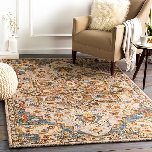 Image of Hand Tufted Premium Rug Premium Wool Carpet for Living Room Bedroom and Hall Size 12x16 Feet Color Multi