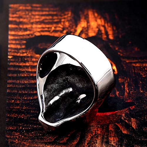 Image of Genuine Stainless Steel Ring Jewelry for Men Fashion Punk Biker Skull Rings