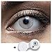 WOWLENS Sehr stark deckende und natürliche graue Kontaktlinsen farbig BEVERLY HILLS GREY + Behälter I 1 Paar (2 Stück) I DIA 14.00 I 0.00 Dioptrien I ohne Stärke