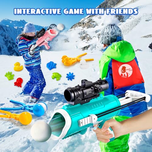JJRAP 28 Pack Snow Toys-Snowball Maker Toy for Kids Winter Outdoor Toys with Snowball Launcher, Duck Snowball Maker, Animal Sand Molds for Toddlers Kids Boys Christmas Girls by JJRAP - Image 6