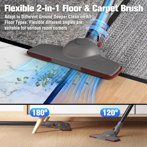 Image of SKYTONE Vacuum Cleaner for Home, 12000PA Suction with 1200W Powerfull Motor 3 Adjustable Suction Modes, 1.1L HEPA Filter, 2 in 1 Ultimate Cleaning Convenience, 1.5L, Red & Silver