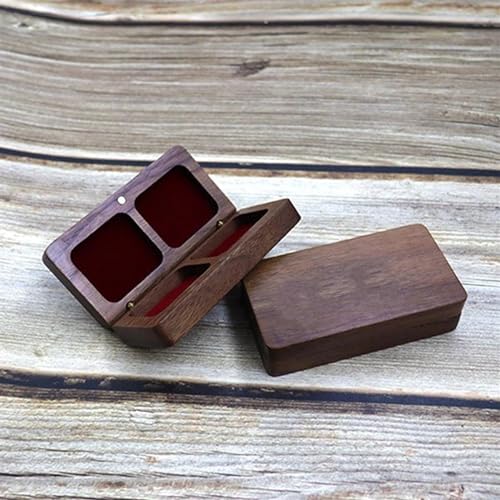 Boîte à bijoux en bois massif pour collier et bague de luxe - 2