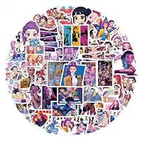 110Pcs Anime Stickers Demon Movie Theme Vinyl Waterproof Decals, Demon Hunters Inspired Character Stickers for Laptop Water Bottle Phone Case DIY Journal Gift for Girls Teens