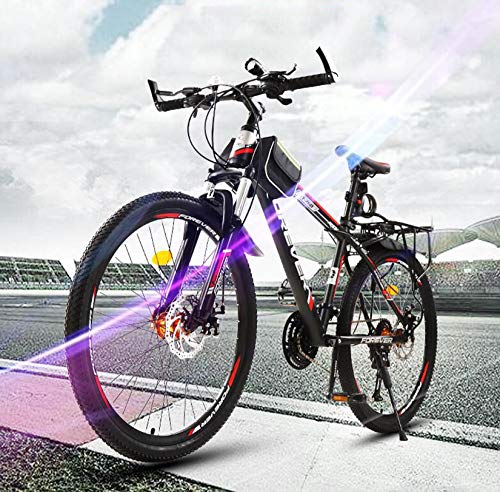 WLWLEO Mens Mountain Bike 26-Zoll-Hardtail Mountainbike mit Federgabel Bequeme Sitz Stoßdämpfende-Fahrrad für Erwachsene Teens,B,26" 21 Speed – Bild 3