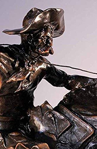Estatua de Bronce Sólido Bronco Buster miniatura 6