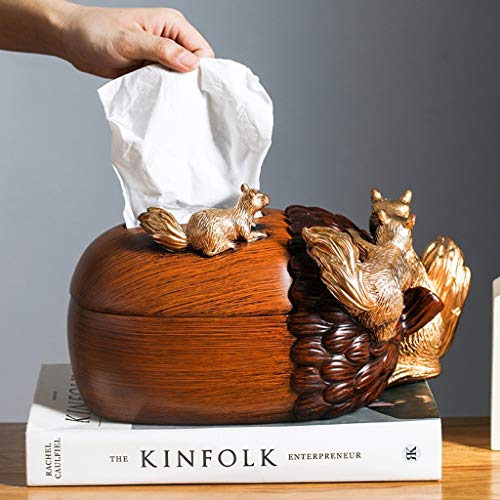 Tissue Holders For Bedroom Tissue Box Cover Creative Living Room Drawer Tray Desktop Home Fun Bedroom Pine Cone Artwork Napkin Holder For Bathroom Premium Tissue Box Cover #TOP4
