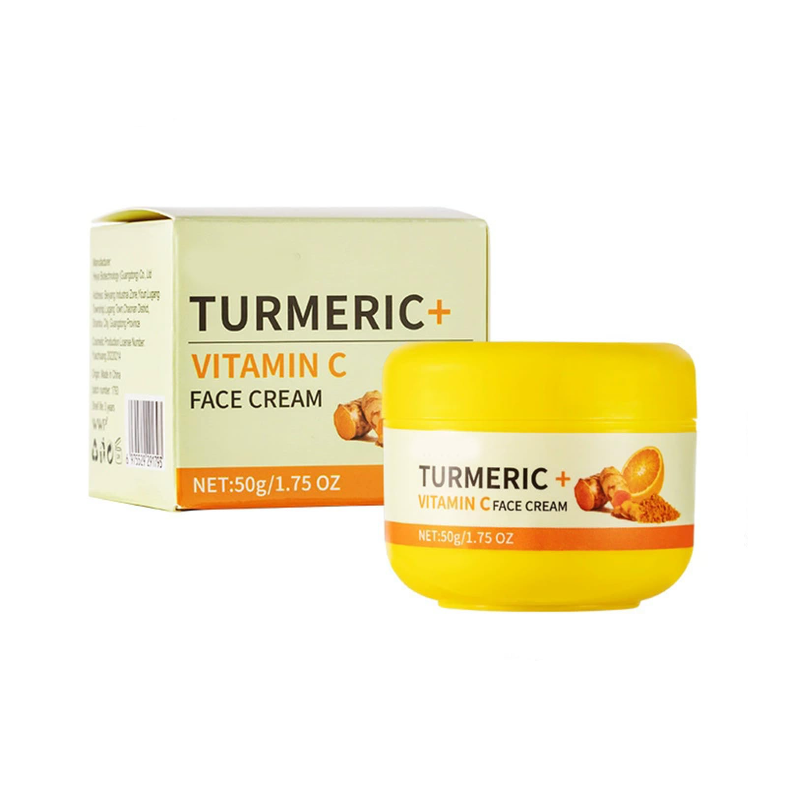 TUOSHITONG Turmeric Vc Cream, Deeply Nourishes And Repairs, Improves Dullness, Gently Moisturizes And Soothes, Suitable For All Skin Types, Making The
